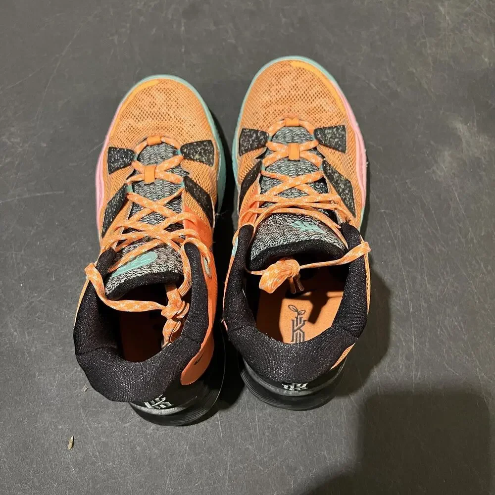 Nike Kyrie 7 Play for the Future Shoes Youth 6Y Orange Plant CW3235-800